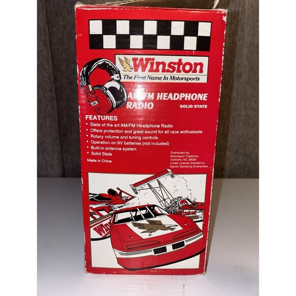 NASCAR Winston Cup Motorsports Red Wireless AM FM Headset Headphone Radio - Picture 3 of 5